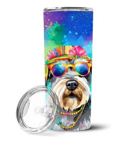Schnauzer Hippie Dawg Stainless Steel Skinny Tumbler Vacuum Double Walled Reusable Insulated Tumbler Travel Cup for Coffee Cocktails Gift with Li (Default: Default)